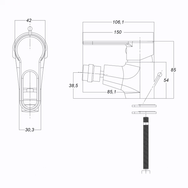 Смеситель для биде Globus Lux Dolly GLD-0106