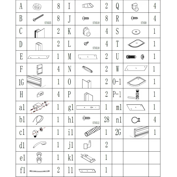 Душовий бокс асиметричний правий REGA L120GBSR (L120BR) BRAVO (3уп.)