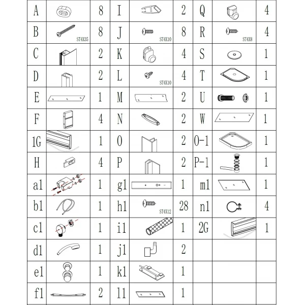 Душевой бокс ассиметричный левый REGA L120GBSL (L120BL) BRAVO (3уп.)