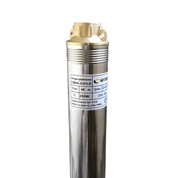 Насос скважинный с пов,уст к песку 2,5″ OPTIMA 2,5SDm1,5/18 0,25 кВт 48м + пульт+кабель 15м