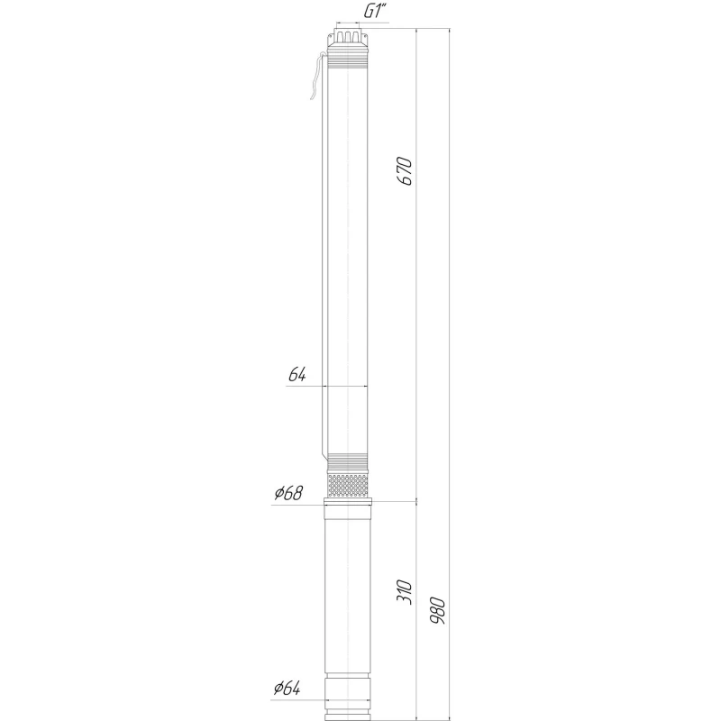 Насос скважинный с пов,уст к песку 2,5″ OPTIMA 2,5SDm1,5/18 0,25 кВт 48м + пульт+кабель 15м
