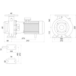Насос моноблочний IR 40-125A 3,0 кВт SAER (40 м3/год, 27,5 м)
