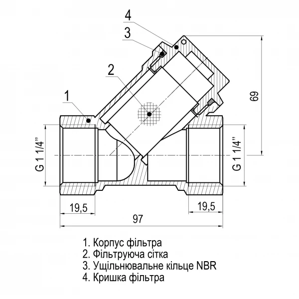 Фільтр грубого очищення SELBA 1 1/4″ SL1512
