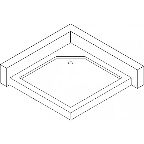 Душовий піддон квадратний LUBAWA SL80F (SL80) BRAVO (1уп.)