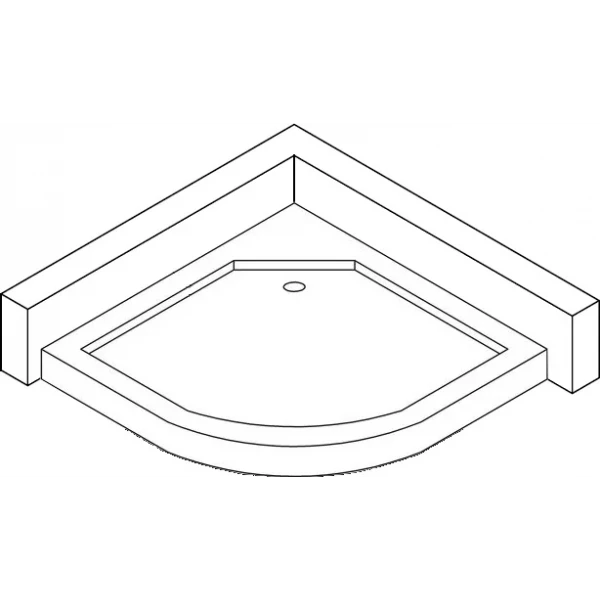 Душовий піддон півкруглий NYSA RL100F (RL100) BRAVO (1уп.)