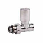 Кран вентильний прямий з американкою SOLOMON 1/2″ CHROM 1875 з ущільнювачем