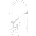 Змішувач для кухні під осмос TOPAZ SARDINIA TS 8812-H24