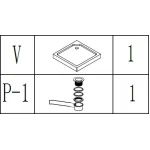 Душовий піддон квадратний LUBAWA SL100F (SL100) BRAVO (1уп.)