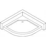 Душовий піддон півкруглий NYSA RL80F (RL80) BRAVO (1уп.)
