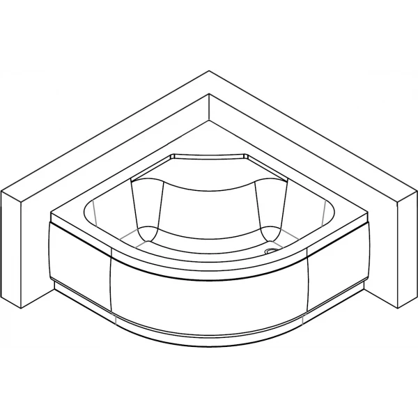 Душовий піддон півкруглий GORA RH90F (RH90) BRAVO (1уп.)