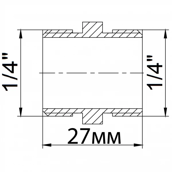 Ниппель 1/4″НН латунный 542Б