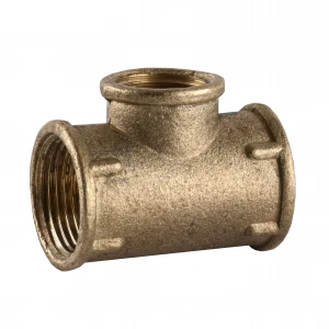 Тройник редукционный 3/4″х1/2″Вх3/4″ВВ латунный 212Б