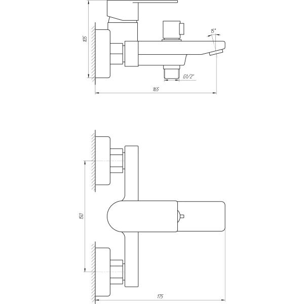 Смеситель для ванны TOPAZ SARDINIA TS 08131-H19N