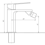 Смеситель для биде TOPAZ ODISS TO 18601-H52