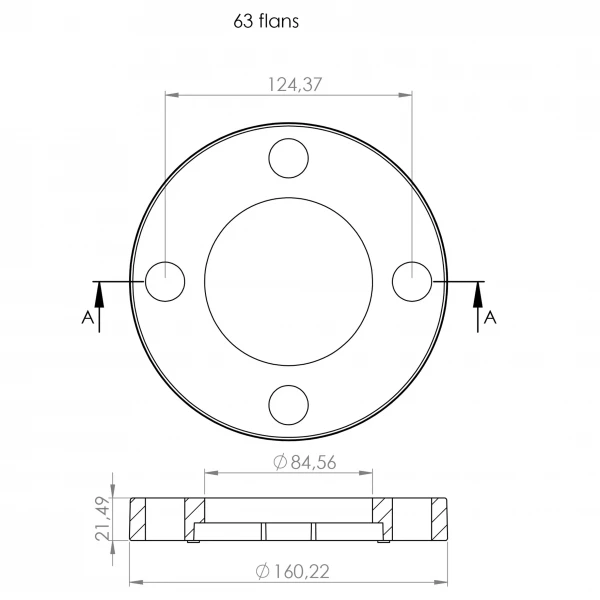 Фланцевий комплект(фланець+бурт) Kalde PPR 63 58050