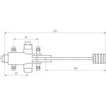 Змішувач педальний Tremolada 486 монтаж на стіну /на підлогу (Italy)