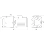 Насос вiдцентровий M-80 PL 0,75 кВт SAER (3,0 м3/год, 55 м)