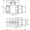 Кран кульовий ARCO 1/2″ SENA 154103 прямий з американкою (754103)