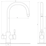 Смеситель для кухни под осмос Globus Lux ALPEN SUS-0333-BB