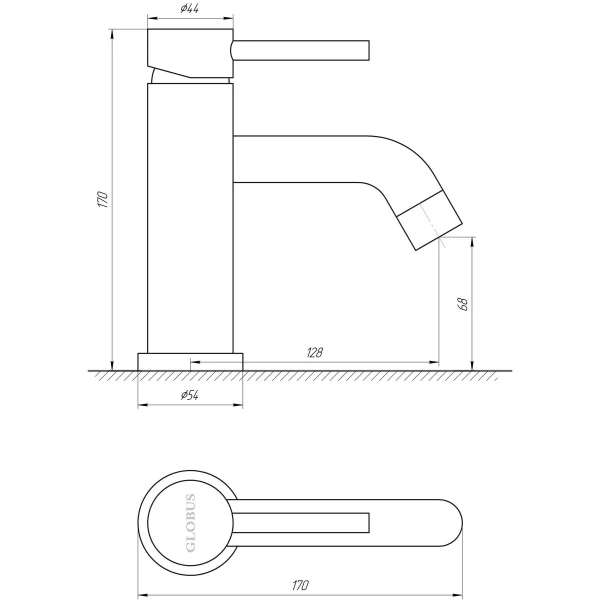Смеситель для умывальника Globus Lux ALPEN SBT1-101L