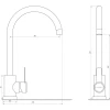 Смеситель для кухни Globus Lux WIEN SUS2-203S-BB