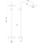 Душевая система Globus Lux ALPEN S-SH-105