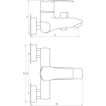 Смеситель для ванны Globus Lux QUEENSLAND GLQU-0102N
