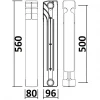 Радіатор біметалевий секційний QUEEN THERM 500/96 (кратно 10)