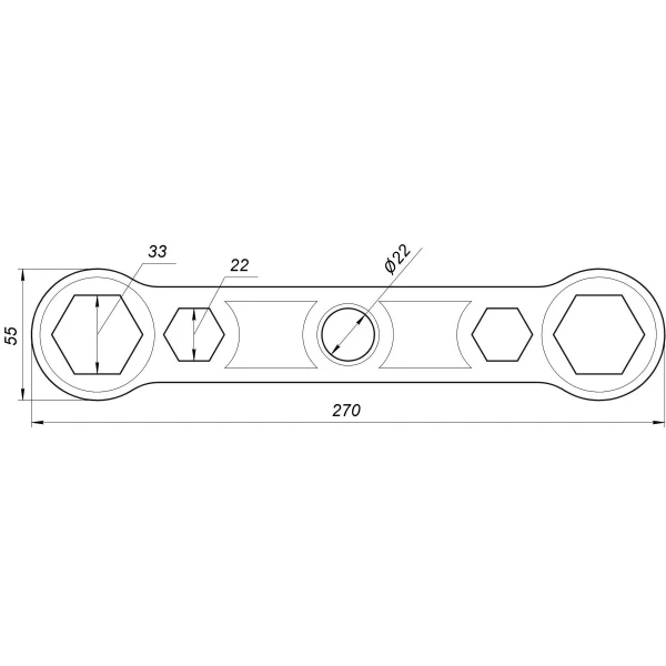 Ключ монтажа футорок CRISTAL NR-1015