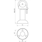 Напольный кронштейн секционного радиатора CRISTAL NR-1014