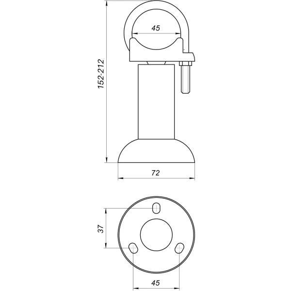 Напольный кронштейн секционного радиатора CRISTAL NR-1014