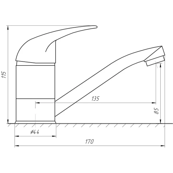 Смеситель для умывальника EcoMix ELIT EM-N-203M