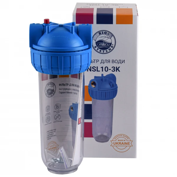 Фильтр-колба 3-х комп.+ ключ, планка, БЕЗ картриджа Bio+ systems NSL10-3K, 3/4″