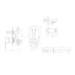 Смеситель для ванны встроенный TOPAZ SARDINIA TSG 08202-V-H20