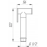 Душова гігієнічна стоп-лійка TOPAZ SH88-CR