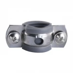 Хомут в зборi CR     3/8″ (16-19мм) з гвинтом-шурупом 8*80 та дюбелем в уп., сірий