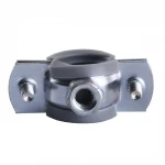 Хомут в зборi CR     3/8″ (16-19мм) з гвинтом-шурупом 8*80 та дюбелем в уп., сірий