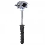 Хомут в зборi CR     3/8″ (16-19мм) з гвинтом-шурупом 8*80 та дюбелем в уп., сірий