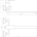 Смеситель для ванны Globus Lux Niagara GLN-0208