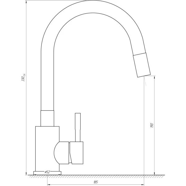 Змішувач для кухні MixMIRA ALPEN MS1-203SB