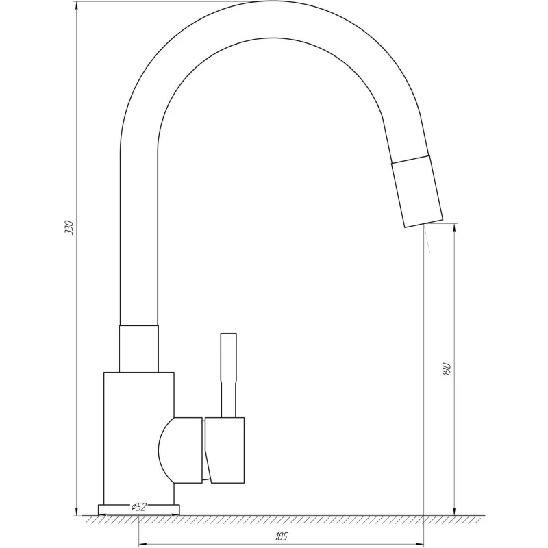 Смеситель для кухни MixMIRA ALPEN MS1-203SM