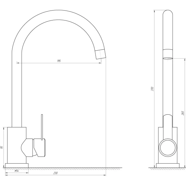 Смеситель для кухни MixMIRA WIEN MS2-203S-BB