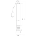 Насос колодезный OPTIMA OP 5,1- 10 F 1,1 кВт ( с поплавком )