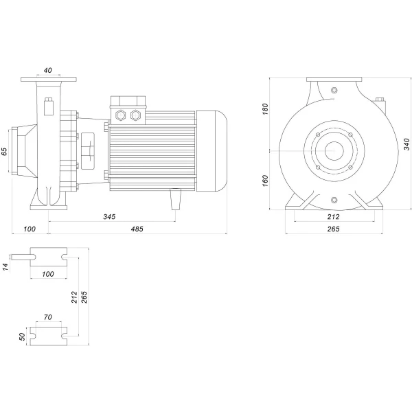 Насос моноблочний IR 40-200NA 11,0 кВт SAER (60 м3/год, 61 м)