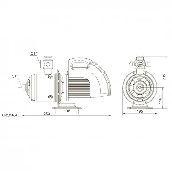Насосная станция Optima OP25XL604 IB с интеллектуальным частотным преобразователем + бак 5л в компл.