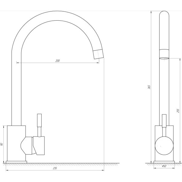 Змішувач для кухні MixMIRA ALPEN MS1-203S-COLORADO