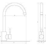 Смеситель для кухни MixMIRA ALPEN MS1-203S-TERRA