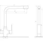 Смеситель для кухни под осмос MixMIRA ALPEN MS-0110-BB