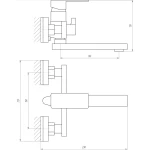 Смеситель для ванны Globus Lux Milano GLM-0102N