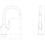 Смеситель для кухни под осмос Globus Lux LAZER GLLR-0222-8-STSTEEL
